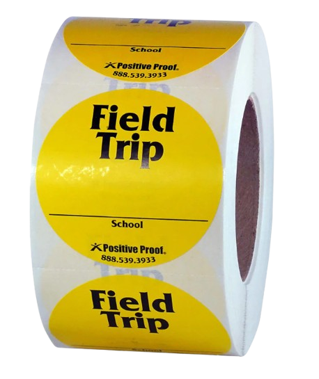 Field trip security sticker roll