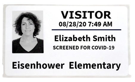 Printed visitor badge